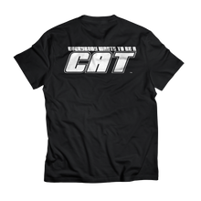 Load image into Gallery viewer, NEW!  RE-ISSUE Silver CAT POD (Black and Charcoal) 2015 ‘Too Many Gods’ 10 year Anniversary Tee!