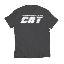 Load image into Gallery viewer, NEW!  RE-ISSUE Silver CAT POD (Black and Charcoal) 2015 ‘Too Many Gods’ 10 year Anniversary Tee!
