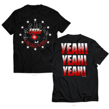 Load image into Gallery viewer, 'YEAH! YEAH! YEAH!' Black Tee - Unisex Only