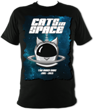 Load image into Gallery viewer, NEW! CATS in SPACE 10 Year Anniversary &#39;Too Many Gods&#39; Tour Tee