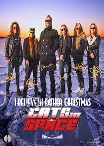 'I BELIEVE in FATHER CHRISTMAS' SINGLE A2 (BAND) SIGNED POSTER