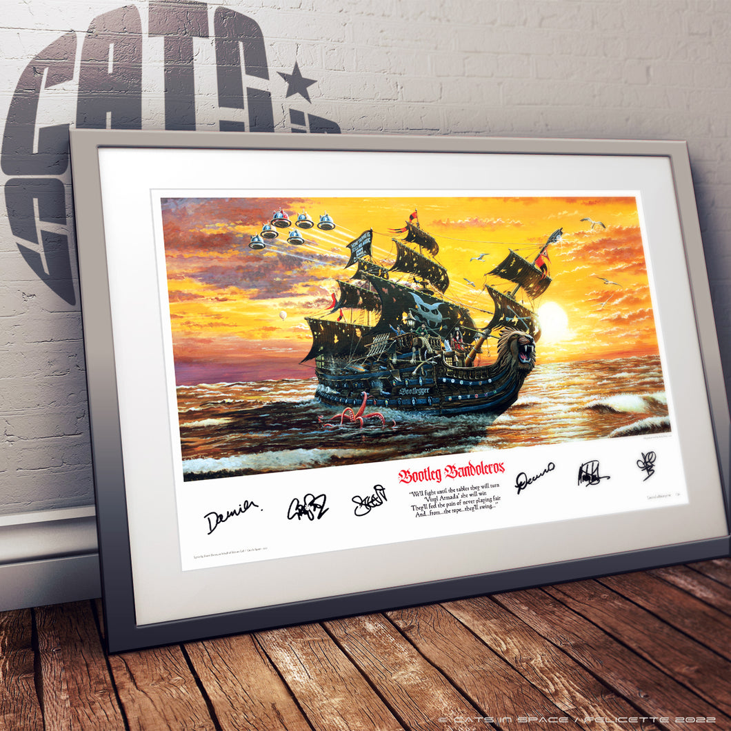 KICKSTART the SUN - 'HMS Bootlegger' Album Art Andy Kitson print 24
