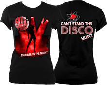 Load image into Gallery viewer, EXCLUSIVE to WEB STORE TEES ‘THUNDER IN THE NIGHT&#39; - FITTED WOMEN&#39;S in BLACK (M - 2XL)