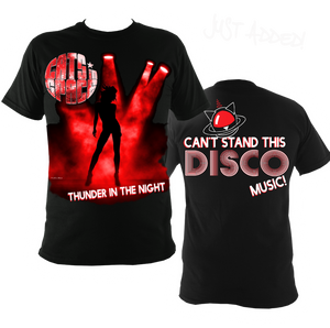 EXCLUSIVE to WEB STORE TEES ‘THUNDER IN THE NIGHT' - UNISEX in BLACK (Sm - 3XL)