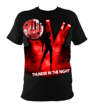 Load image into Gallery viewer, EXCLUSIVE to WEB STORE TEES ‘THUNDER IN THE NIGHT&#39; - UNISEX in BLACK (Sm - 3XL)
