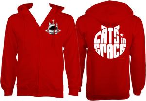 CATS in SPACE Fire Red CAT ZOODIE (Sm - 2XL)