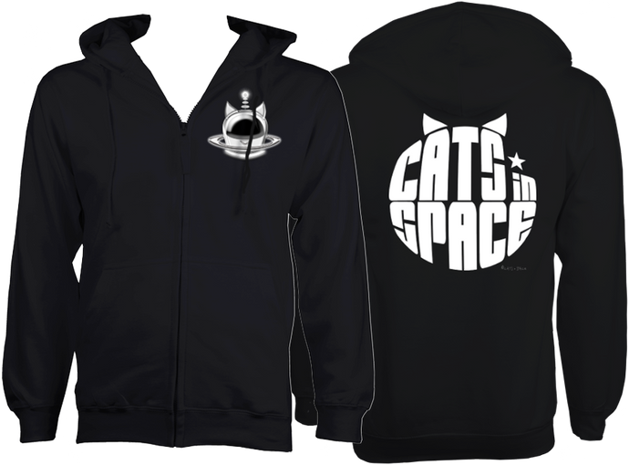 CATS in SPACE Jet Black CAT ZOODIE (Sm - 2XL)