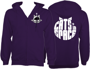 CATS in SPACE Purple CAT ZOODIE (Sm - 2XL)