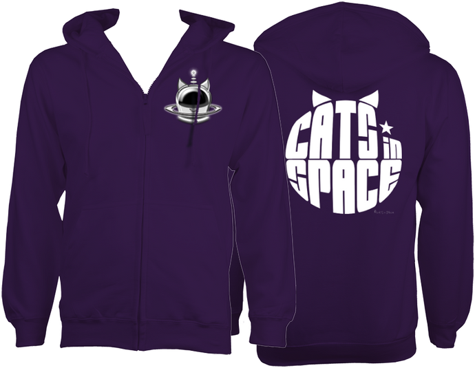 CATS in SPACE Purple CAT ZOODIE (Sm - 2XL)