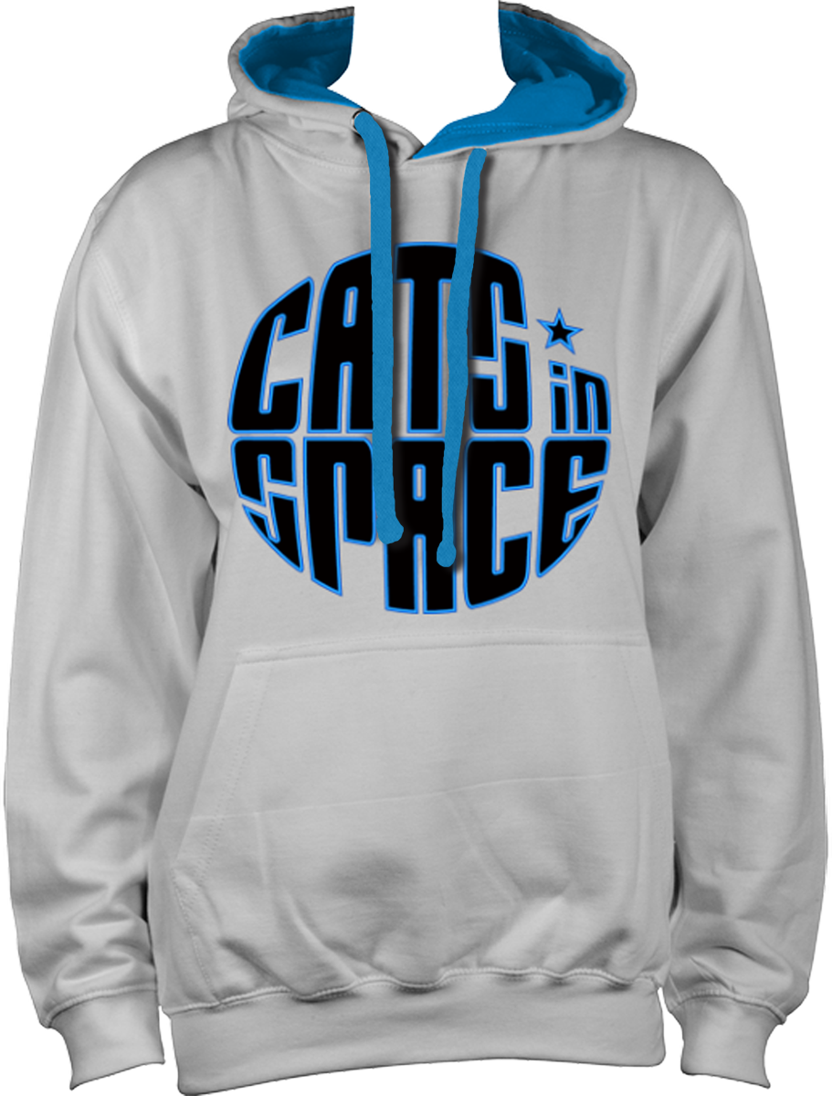 CATS in SPACE Classic Roundel Grey & Sapphire Hoodie (Sm - 2XL)